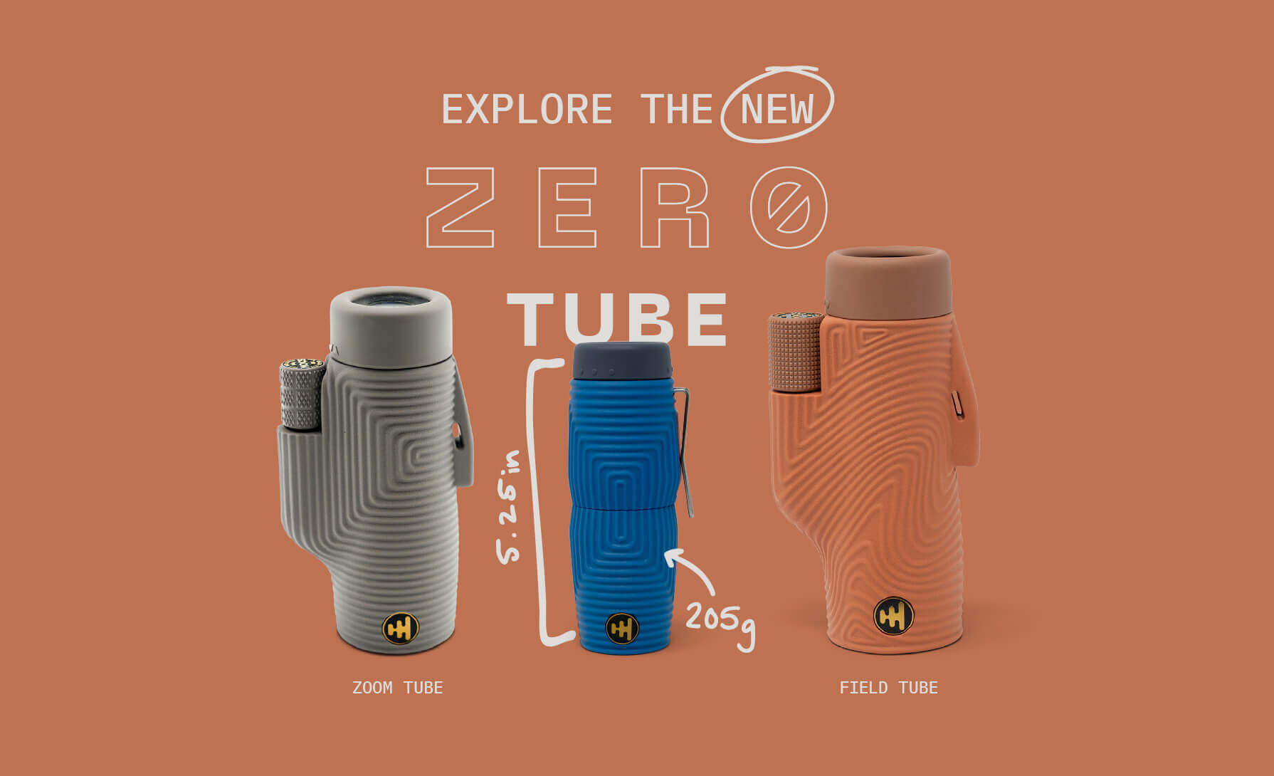 BONE (GRAY) Zero Tube 10x25 Waterproof Monocular product image #2